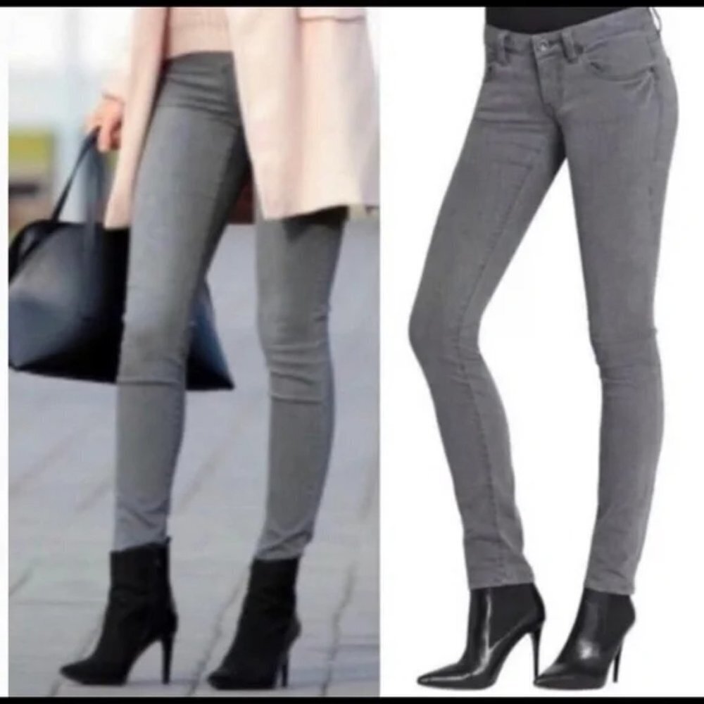 CAbi Gray Stretchy Skinny Jeans